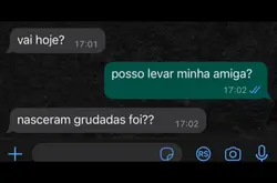nasceram grudadas?