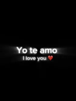 I love you