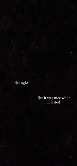 it was nice…
