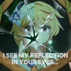 I see my reflection.