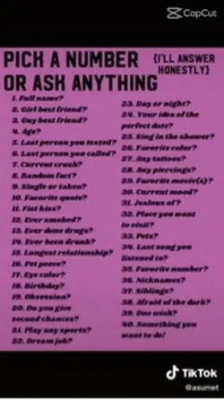 pick a number!💗