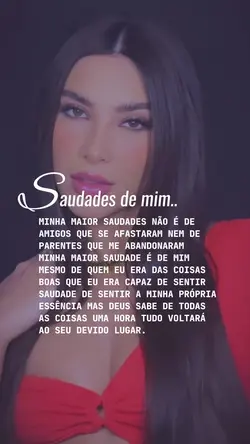 SAUDADES DE MIM...