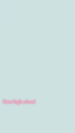 Dear high school🫶🏼
