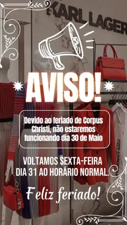 Aviso de feriado