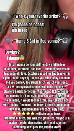 Girl in red😻🎧