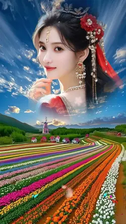 Romantic flower sea