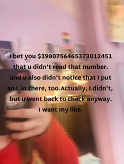 I bet you…