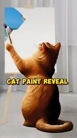 Cat Paint Reveal 