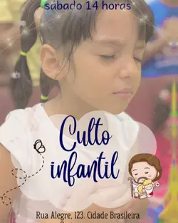 convite culto kids 
