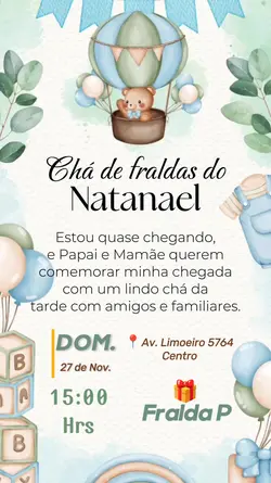 CHA DE FRALDA CVT