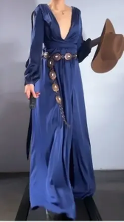 Vestido moderno vaqu