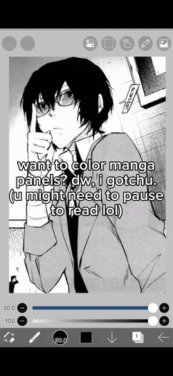 coloring a manga-
