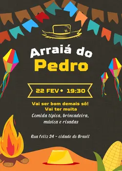 Convite arraiá niver