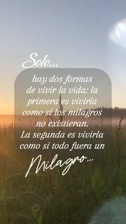 La vida como milagro