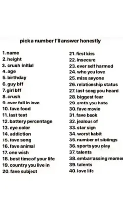 ask me questions!!
