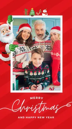 Xmas card family