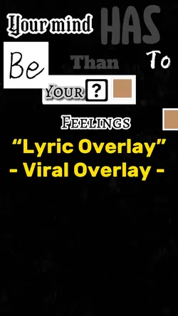 Lyric Overlay 💔✨