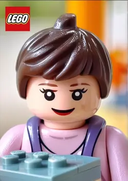 Baby playing Lego