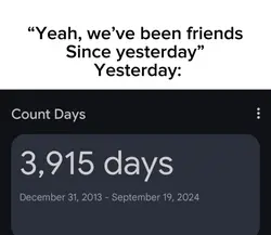 Since yesterday 