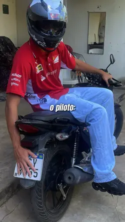 O piloto X a moto
