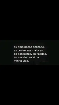 eu amo nossa amizade