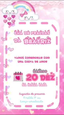 Chá de fraldas girl