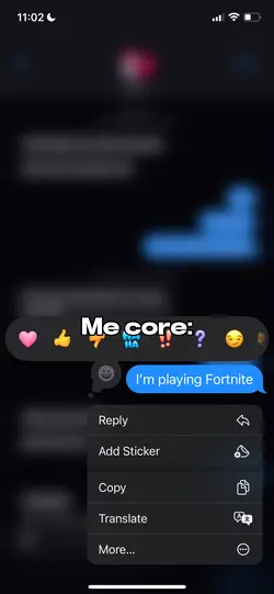 Me core / text msg