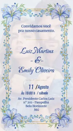 convite de casamento