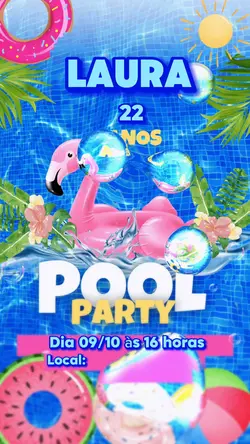 Convite Pool Party
