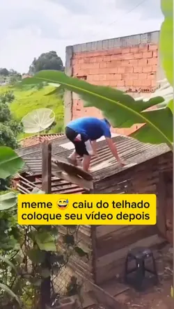meme caiu do telhado