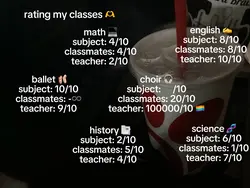 rating my classes🎀