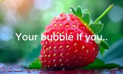 Your bubble if you..