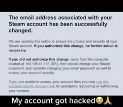 My account got hacke
