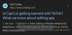 Capcut being banned