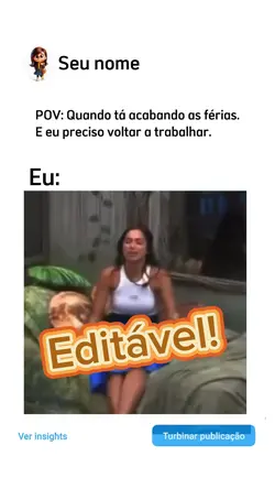 Meme Fim de férias 