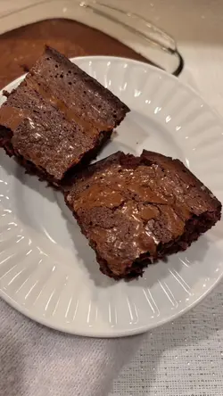 Baking brownies 