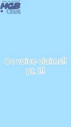 Oc voice claims!! ><