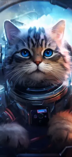 space vacation cat