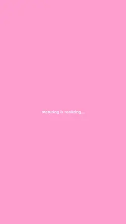 maturing..
