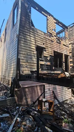 burned house