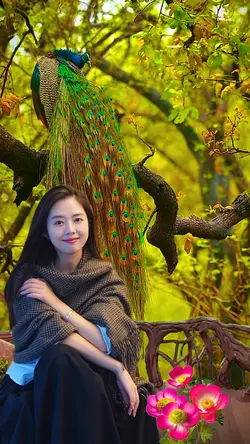 Woodland peacock
