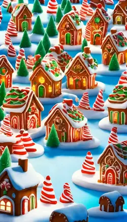 Candy cane village