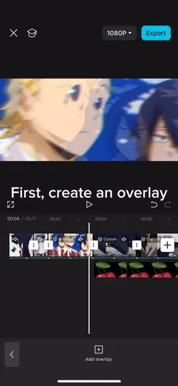 Blurry overlay tut