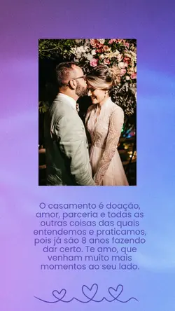 8 anos de casados 
