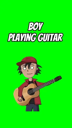 Boy playing guitar 