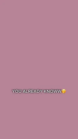 YOU ALR KNOW