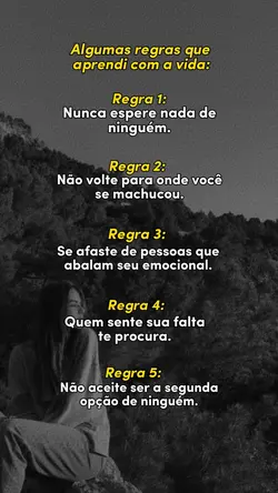 Regras para vida!