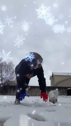 Playing in the snow