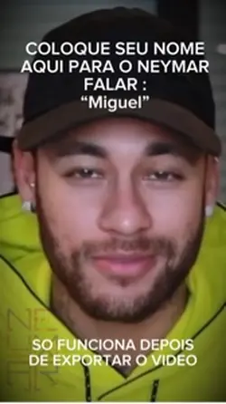 Neymar falando nome