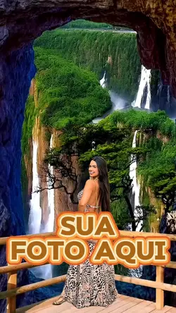 sua foto na paisagem